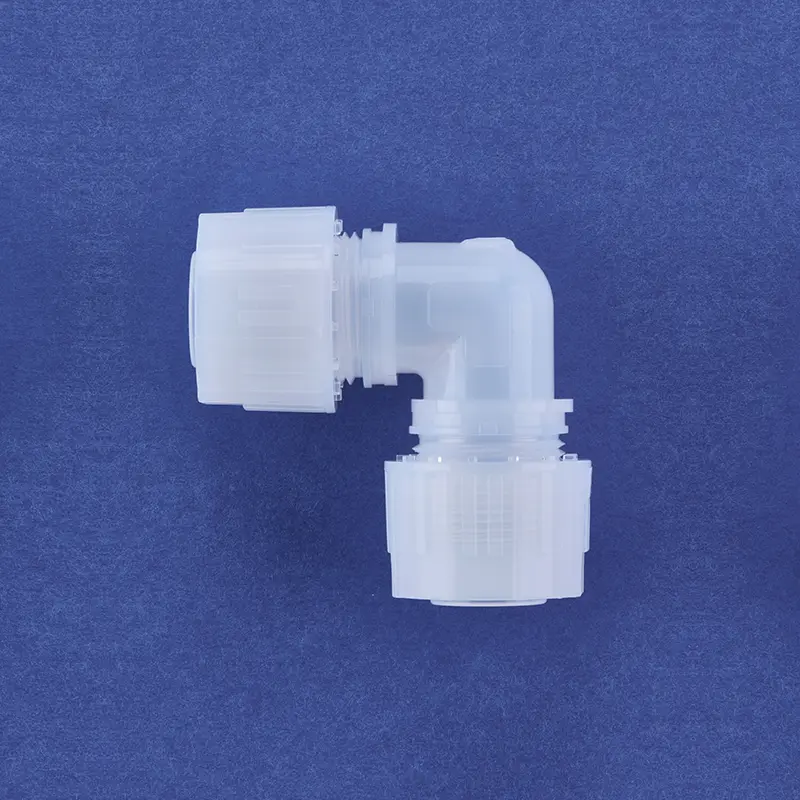 Semiconductor-grade ultra-clean PFA fittings, same-diameter tapered elbows, technical parameters meet SEMI F57, FDA, USP VI, and other industry standards, offering extremely high cleanliness and corrosion resistance, suitable for semiconductor manufacturi