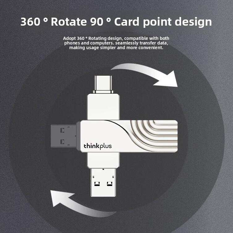 USB Flash Drive TPU301 Type-C Dual Interface Mobile Phone U Disk High Speed Data Transmission Portable Memory Stick for Phone and Computer Use