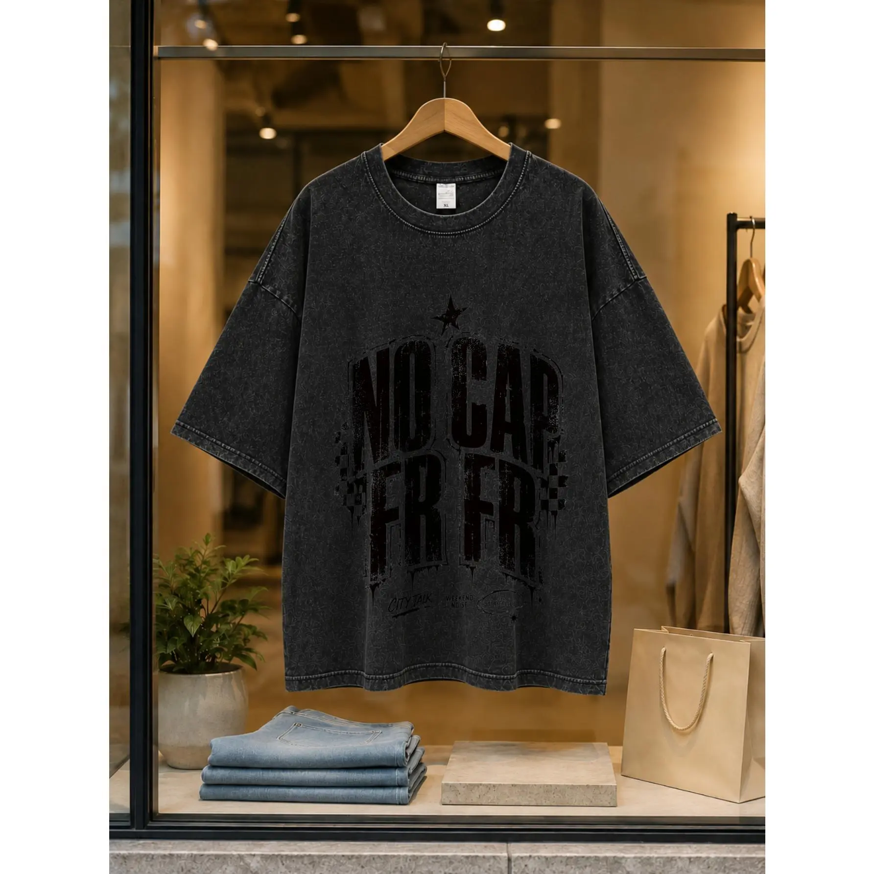 Women Oversized Graphic Tee Vintage Washed Short Sleeve Crew Neck T Shirt No Car Fr Fr Print Casual Summer Outfit Gift Idea