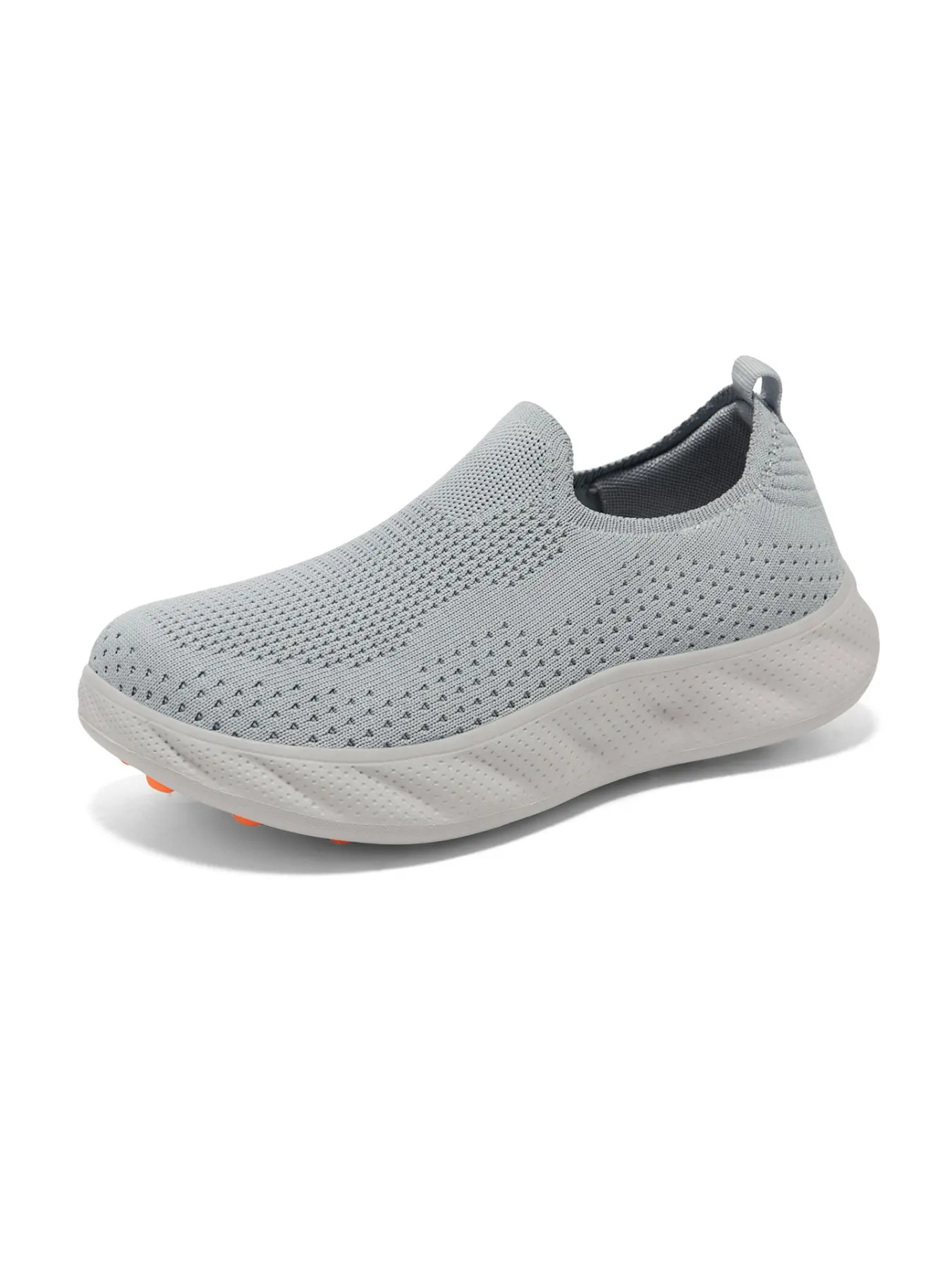 Elastic Flyknit Slip-On Walking Shoes for Seniors, Breathable Mesh Leisure Shoes, Lightweight Shock Absorption Eva Sole, Ideal for Walking and Driving, Stretch Knit Shoes