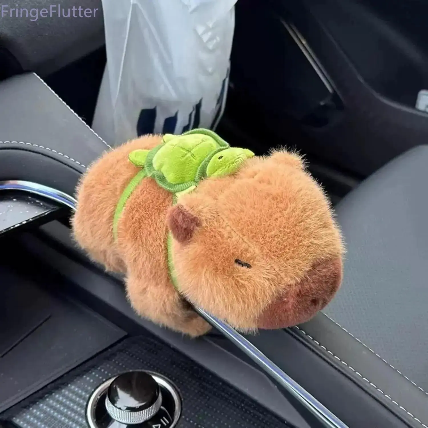 Cute Cartoon Animal-Themed Plush Gear Shift Knob Cover, Car Accessories, Universal Interior Ornament, Unisex Gift