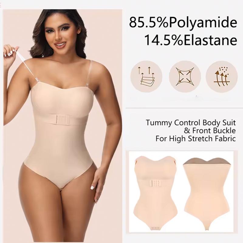【Plus Size】Shapewear Bodysuit Tummy Control Strapless Bra Shapewear for Women Strapless Faja Body Shaper Thong Light Shapewear Body Shaper Tank Swimwear Womenswear