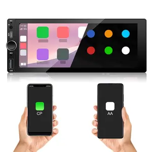 1din Wireless Carplay & Android Auto System, 6.86-Inch HD Screen MP5 Player, Bluetooth-compatible Fm Am Radio, Airplay Support, Voice Control Included