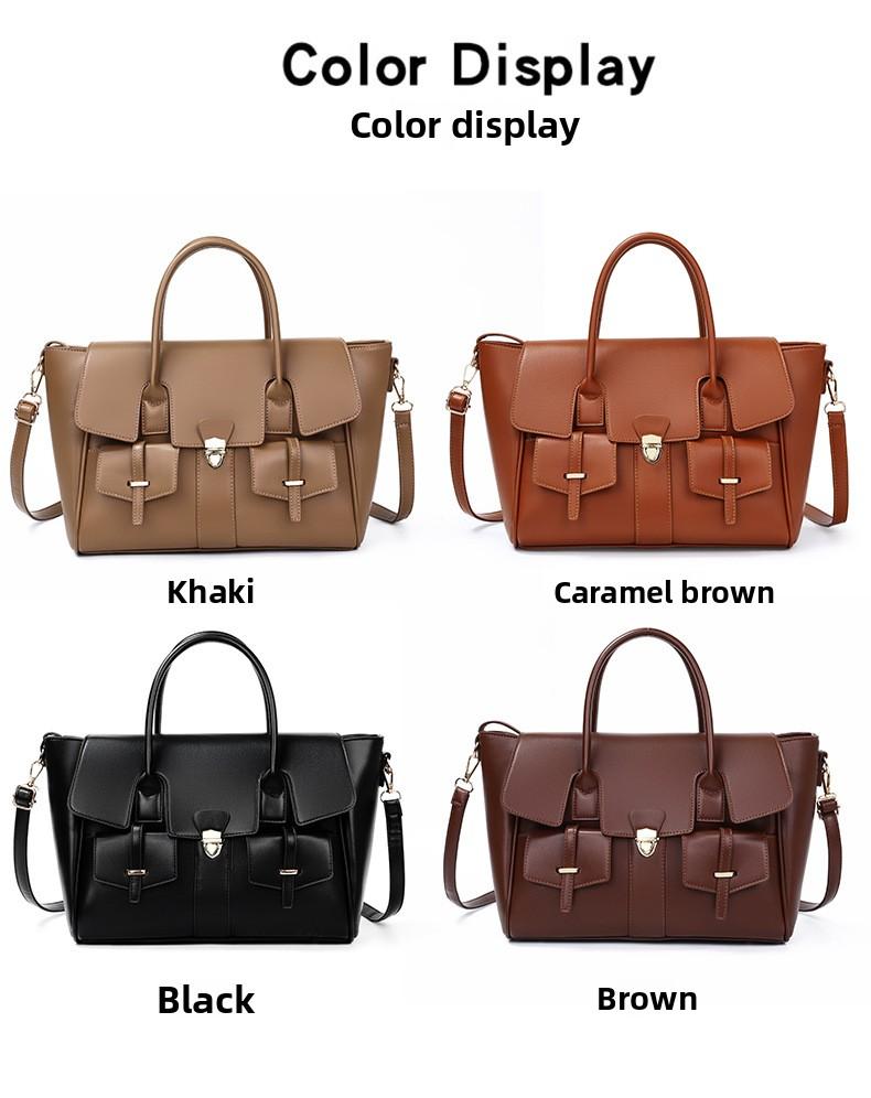 Vintage Handheld Tote Bag, New Large-Capacity Briefcase for Women, Suitable for Business Trips and Commuting