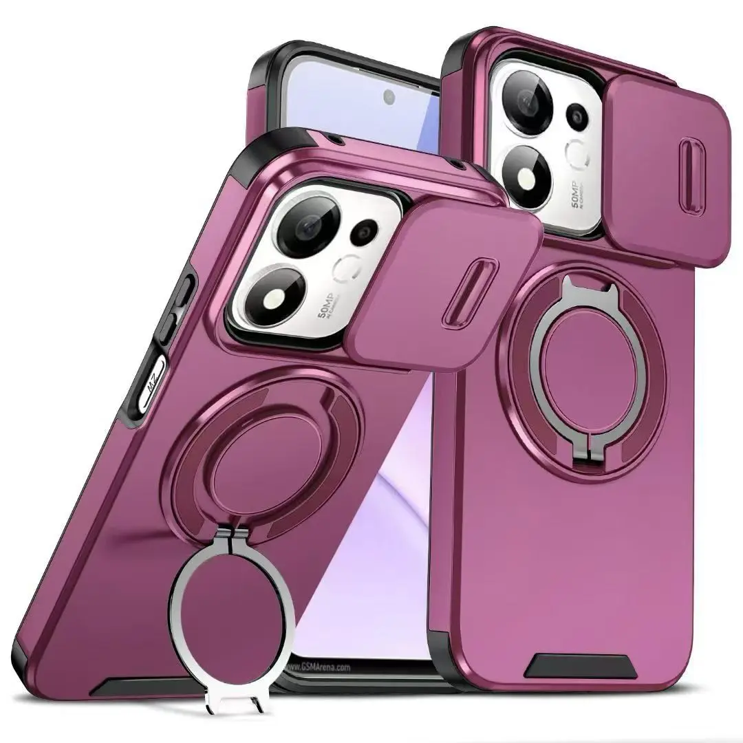 Luxury Armor Protective Phone Case For Xiaomi Redmi A7 Pro A5 A4 A3 Magnetic 360° Bracket Holder Lens Protection Shockproof Cover