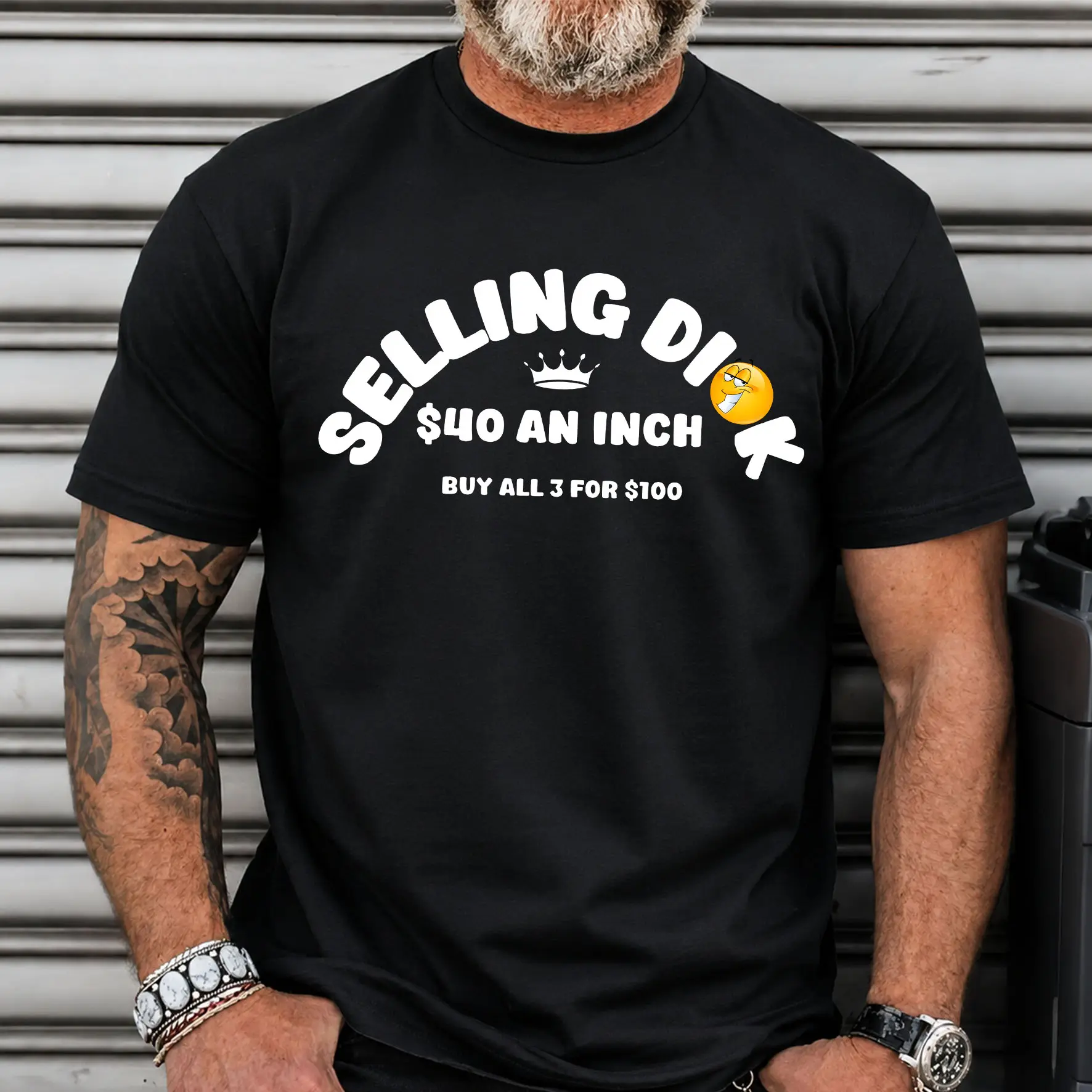 Men's Selling Dick Funny Adult Meme Printed Pure Cotton Short-Sleeve Shirt — Unisex Casual Wear, Ideal for Spring and Summer; Cool Graphic Tee featuring a Classic Crew Neck Design; Soft Cotton Fabric, Suitable for All Seasons