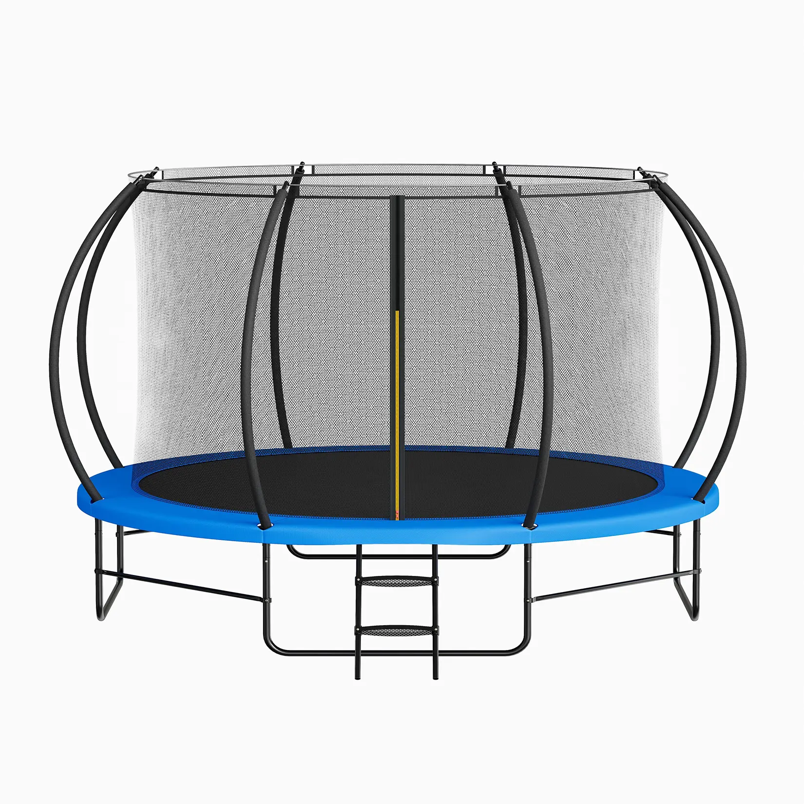 14FT Outdoor Round Trampoline with Enclosure Net & Ladder - Heavy-Duty Galvanized Anti-Rust Frame, High-Bounce Jumping Mat - For Kids & Adults