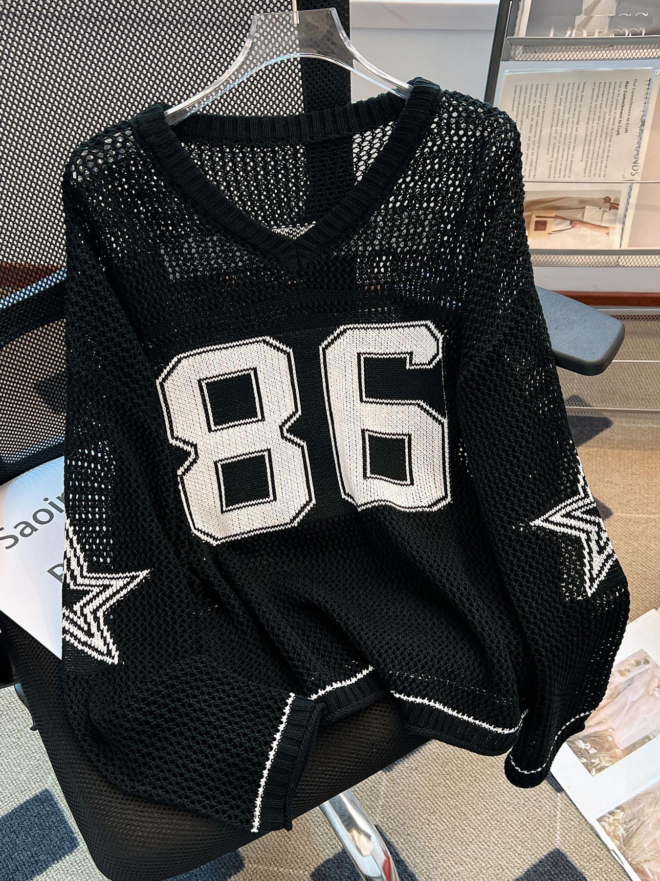 Women's Sweater, Lightweight Knit Sweater, Casual Sporty V Neck Long Sleeve Jumper for Summer, Fashion Women's Knitting Knitwear for Daily Wear