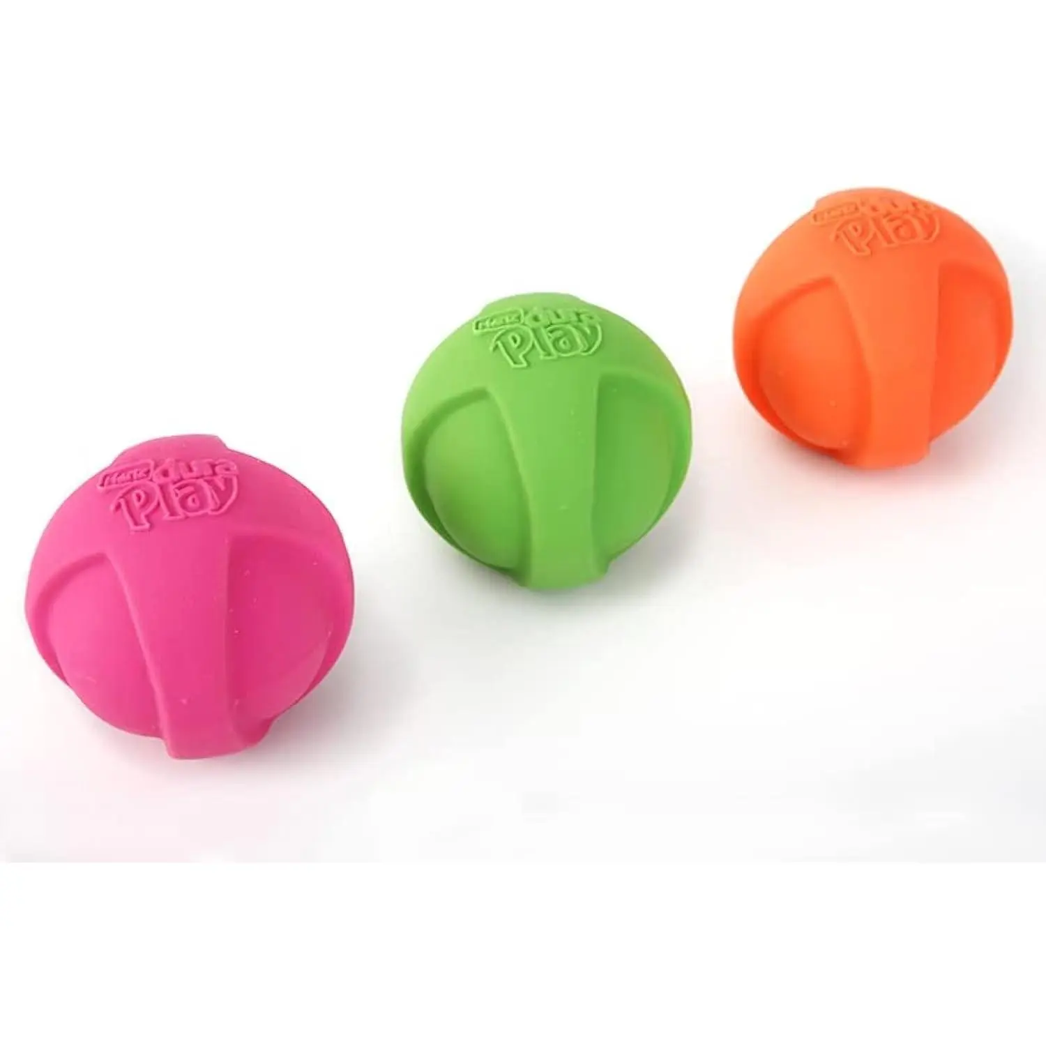 DuraPlay Durable Chew Squeaky Latex Toy Balls for Dogs, Medium Size, 3-Pack