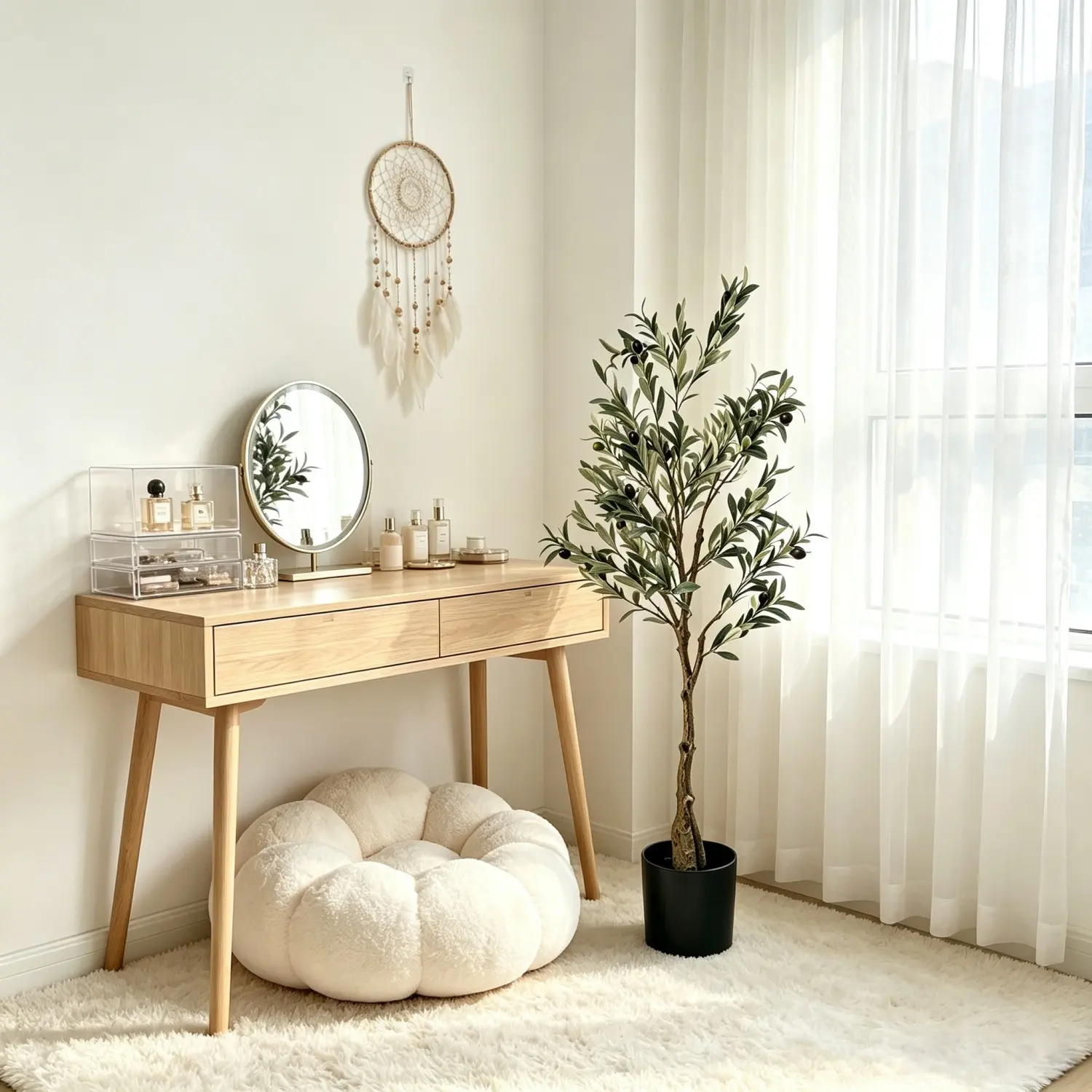 120cm (3.9ft) Faux Olive Tree with Natural Trunk & Lifelike Foliage, Elegant Floor Greenery for Hotel Lobby, Restaurant, Sunroom, and Commercial Decor, Low Maintenance, Great for Thanksgiving, Easter, and Anniversary Gifts