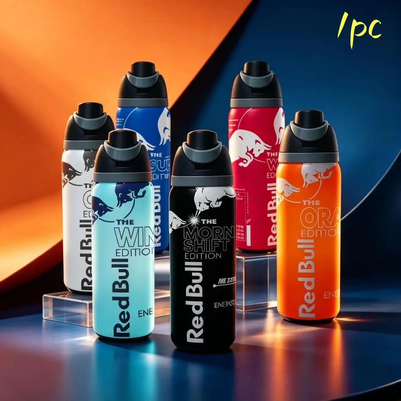 1pc 32oz 304 Stainless Steel Red Bull Water Bottle, Large Capacity Insulated Sports Bottle, Sports Drinkware, Perfect for Black Friday, Christmas Gifts, Camping & Long Road Trips