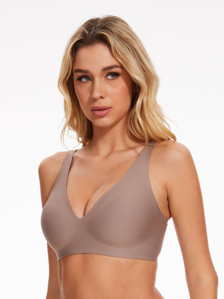 Underwear women's explosive seamless steel rim comfortable full cup bra