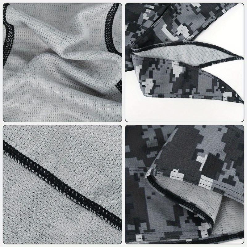 Qianqwo Unisex Camouflage Outdoor Cap - Quick-Dry Breathable Mesh Skull Beanie with Camo, Multi-Color (////) for Hiking, Fishing, Cycling - - Lightweight for Men & Women