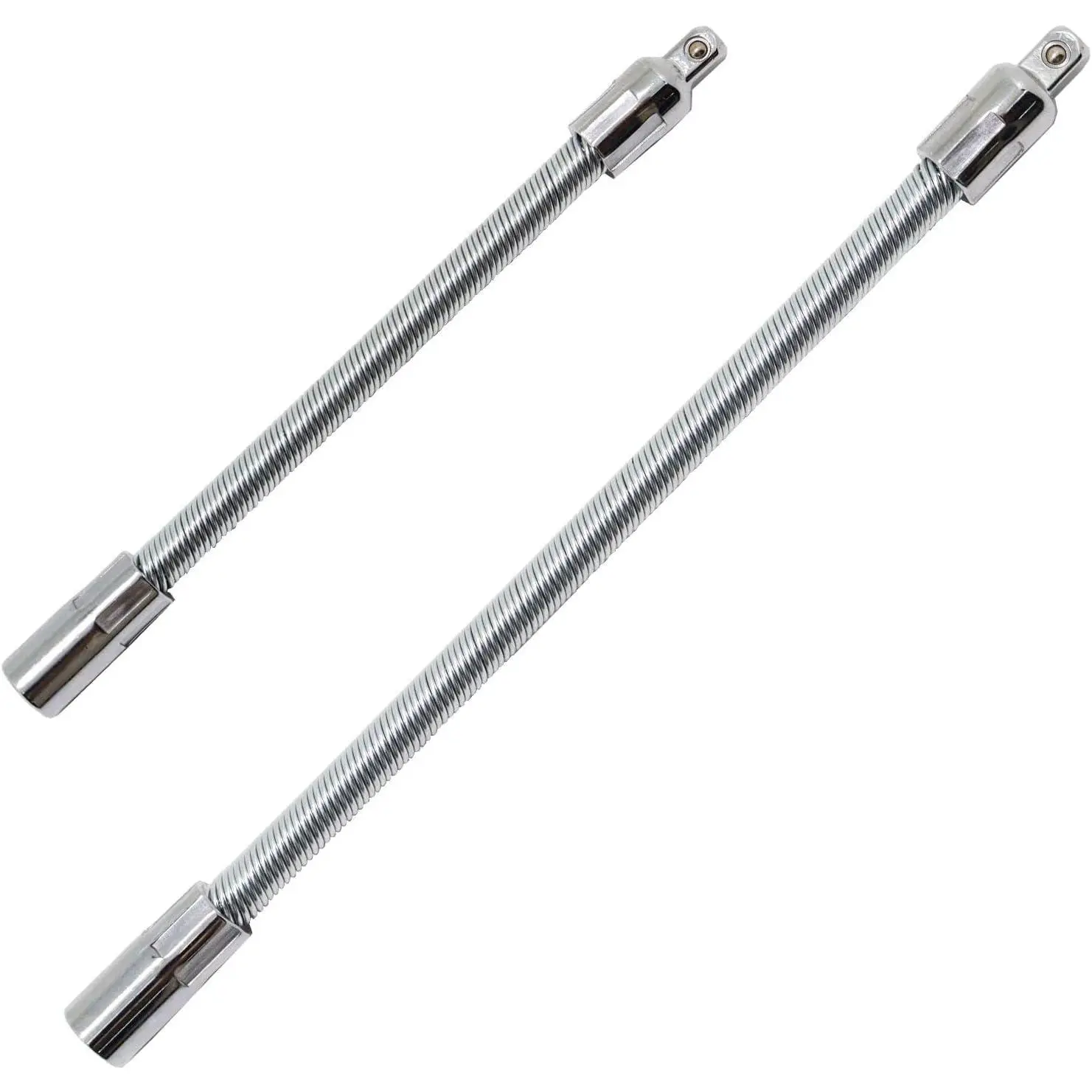 1/4" Flexible Extension Bar Set, Flexible Socket Extension Drive Socket Driver Handle 2 count (6 Inch, 8 Inch)