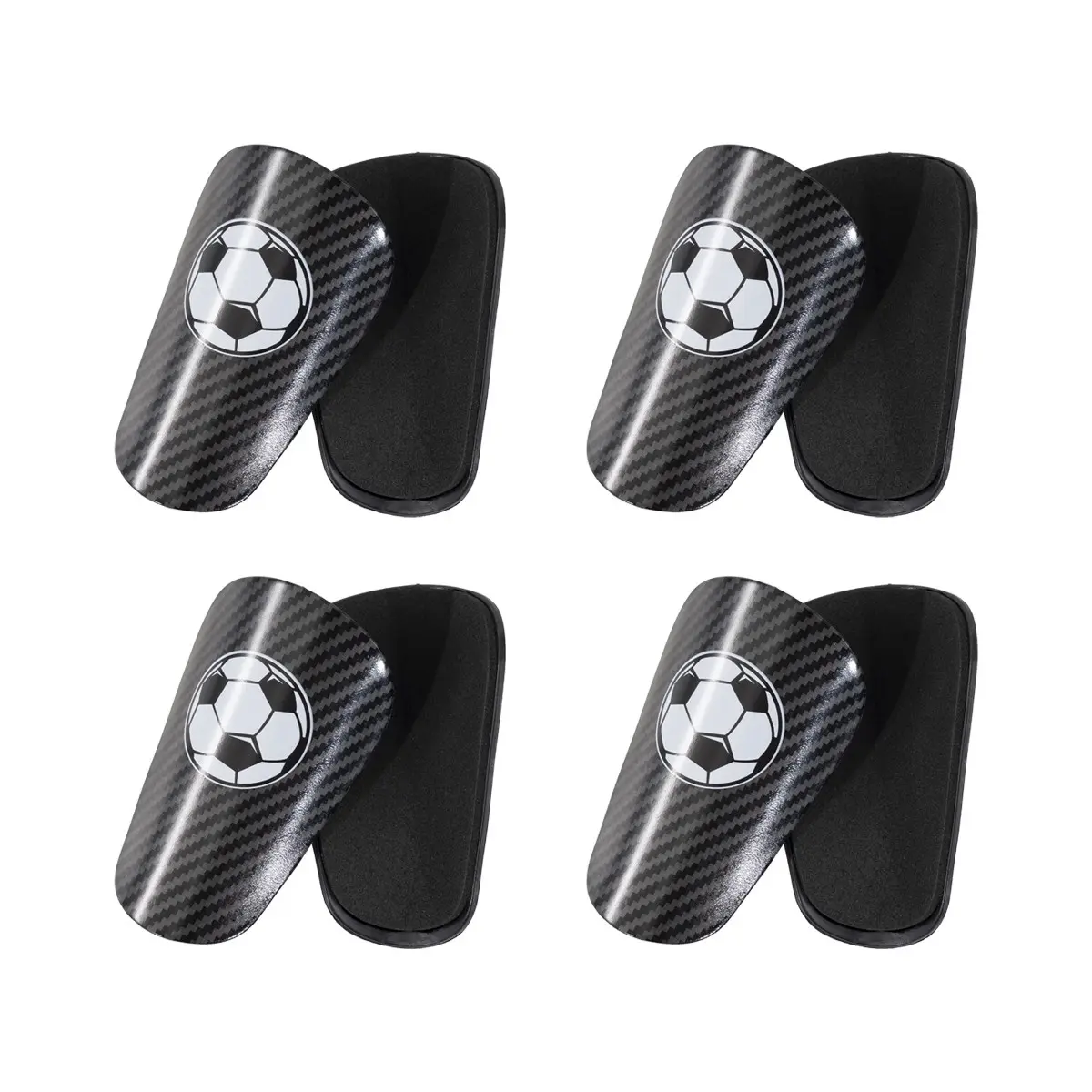 4 Pairs Soccer Shin Guards, Thickened Bottom, Secure Fit on Lower Leg, Comfortable Wear, Unisex, Training Equipment