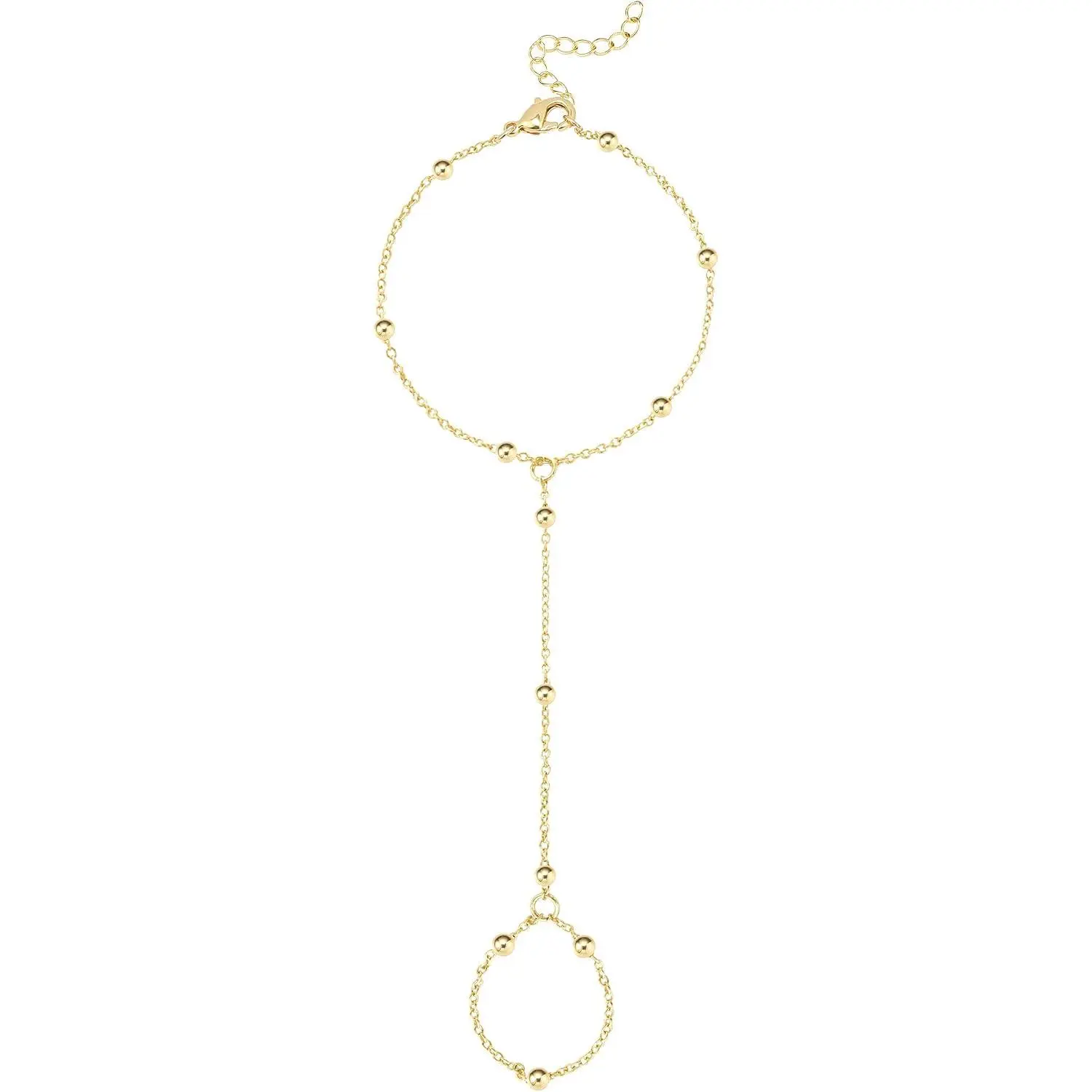 Hand Chain Ring Bracelets for Women  Plated Finger Ring Bracelet Hand Chain  Set Accessories for Women Trendy