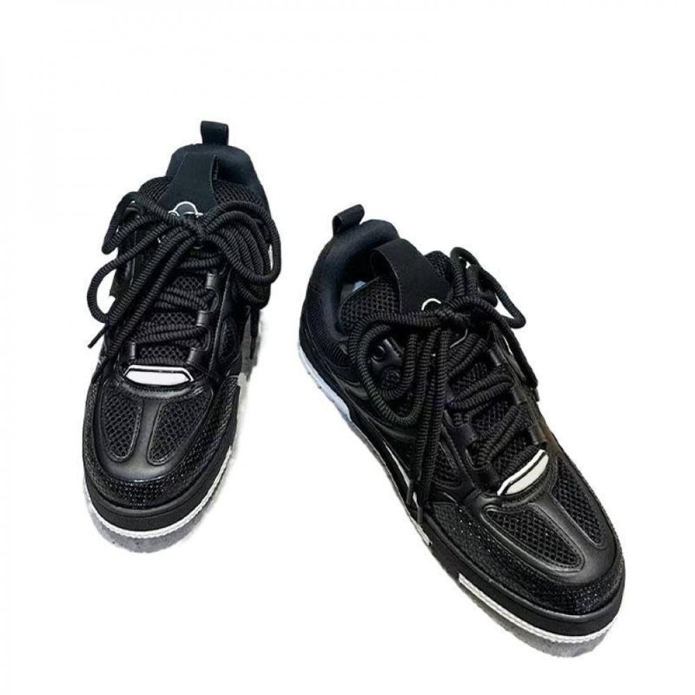 Brand Couple High Quality Net Basketball Shoes Women Casual Sports Men Breathable Bread Shoes Retro And Fashionable Board Shoes Picture Color