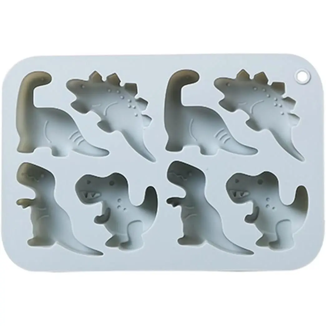Silicone Dinosaur Cake Pop Mold - Non-Stick 8-Cavity Pan for Baking Cake Pops, Candy, Cupcakes, Cornbread, Brownies, Gummies & Resin CraftsGift