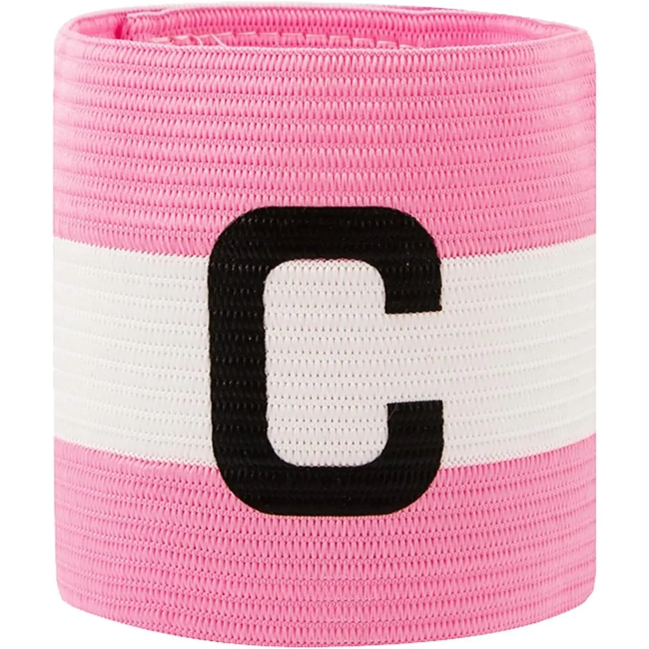 1 Pieces Elastic Football Soccer Captain Armband Adjtable Outdoor Football Player Bands for Youth Adult Pink