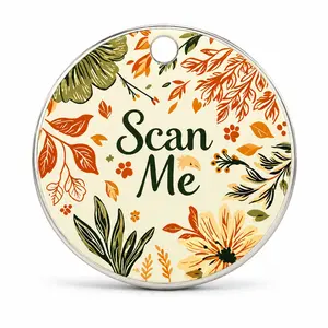 Smart Qr Code Pet ID Tag for Cats and Dogs, Anti-Lost Collar Tag, Displays Owner Contact Info, Secure and Convenient Pet Identification
