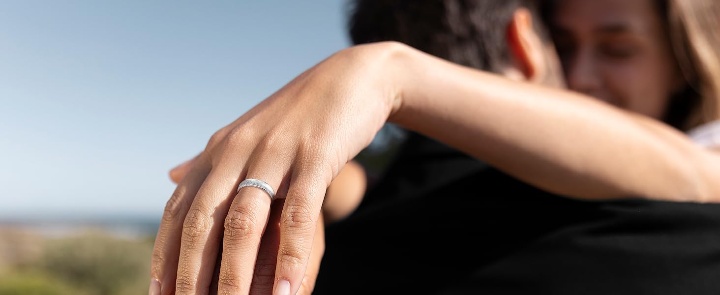 925 sterling silver ring, customizable with sandblasting finish/multi-faceted cut, wedding ring, comfortable to wear, sizes 4-12, couple's gift, popular gift, gift for couples