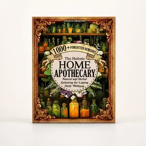 Holistic Home Apothecary A5 Guide, Herbal Natural Living Handbook, Health Habit Tracker, Gift for Women, Beginners, Family Herb Knowledge