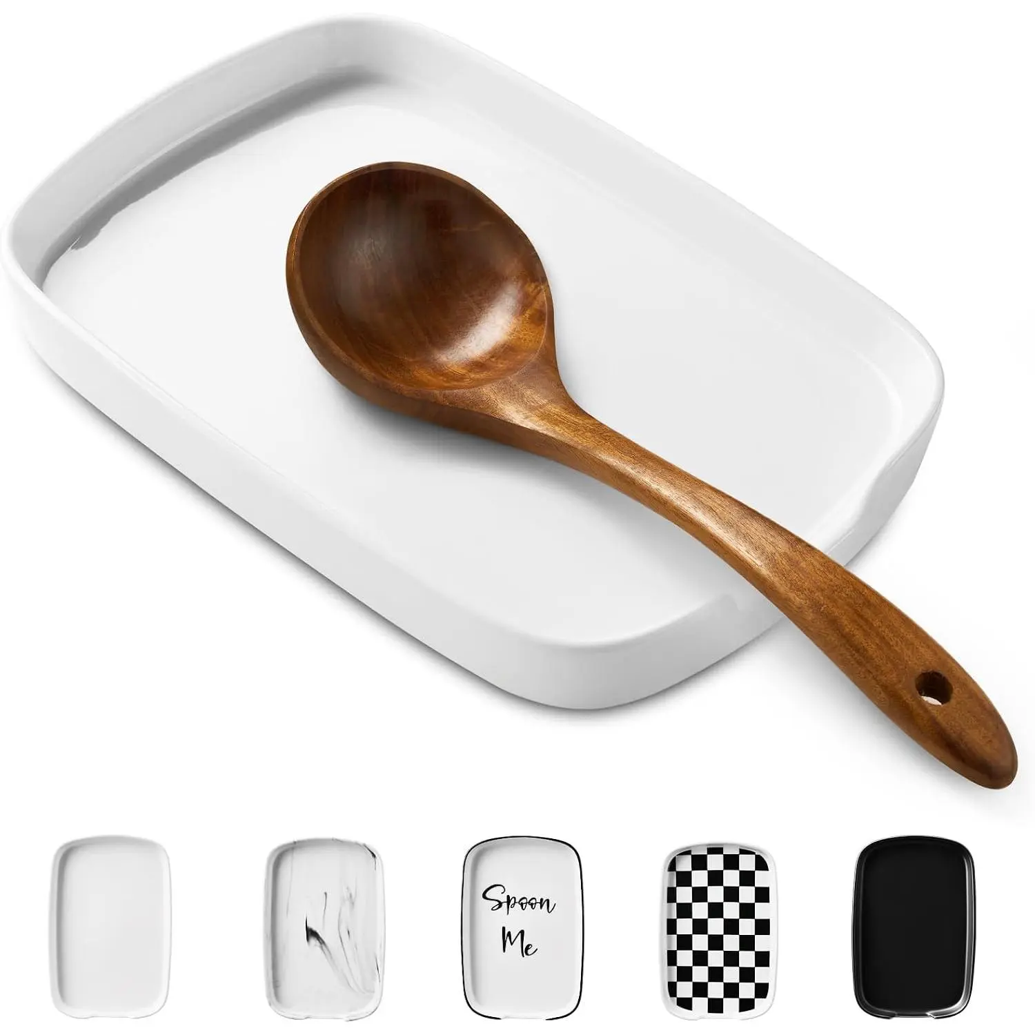 Spoon Rest for Stove Top, Ceramic Spoon Holder for Counter, Modern  Decor Accessories for Spatula, Spoons or Tongs