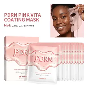 Pdrn Vitamin Mask 10 Sheets, Hydrating Moisturizing Brightening Face Mask, Contains Pdrn, B12, Collagen, Essence Sheet Mask
