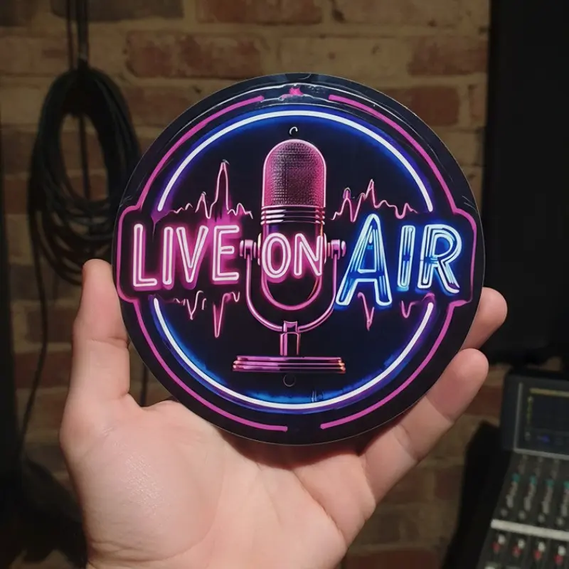 2D Vintage Round Wall Decor, 2D Aluminum Sign with UV Print, Rustic Style for Live Streams, Unique Gift for Weddings and Birthdays, Decorative Wall Sign