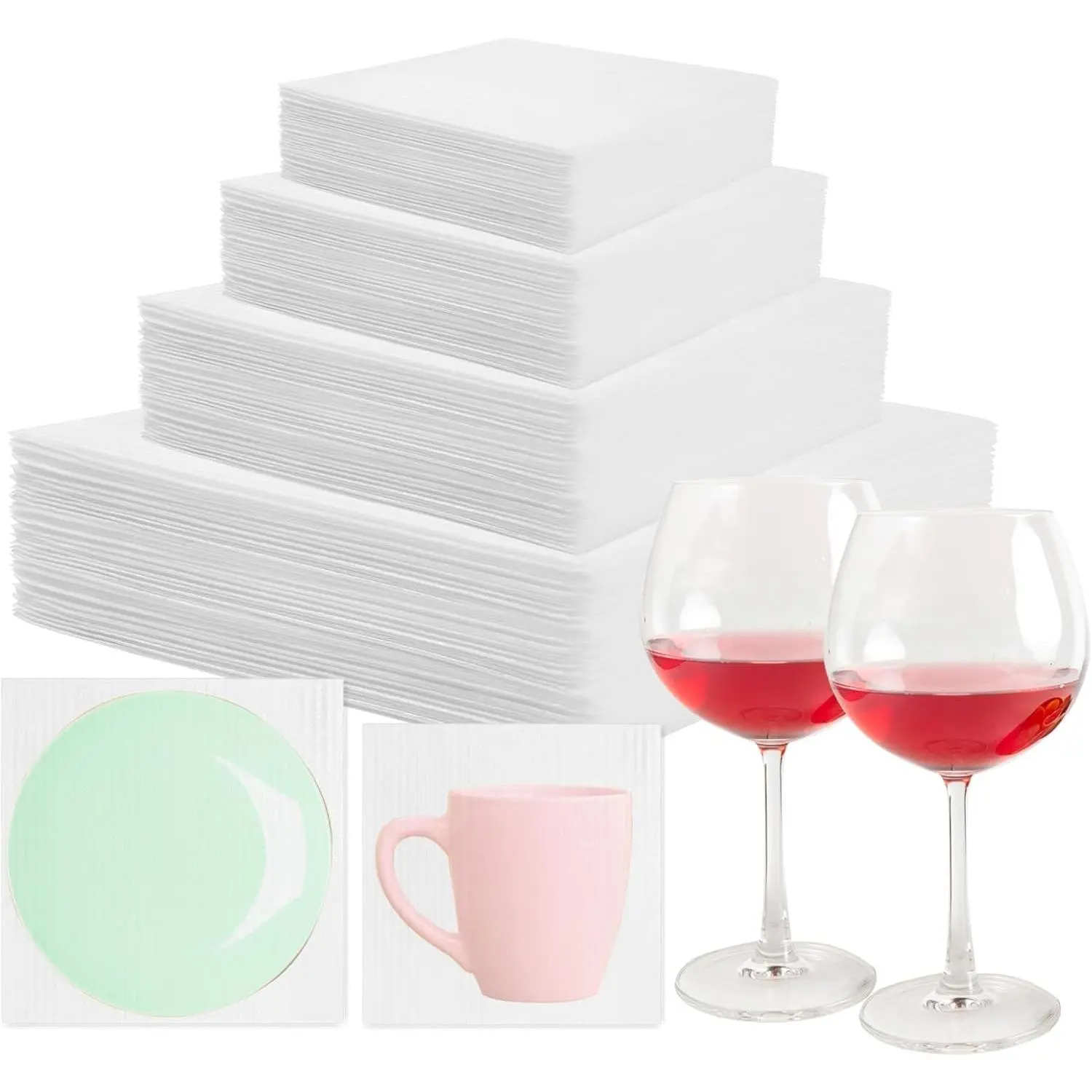 200PCS Cushion Foam Pouches Moving Packaging Supplies with 4 Sizes (12"x12", 10"x10", 8"x8", 6"x6") for Moving Packing Transportation Storage