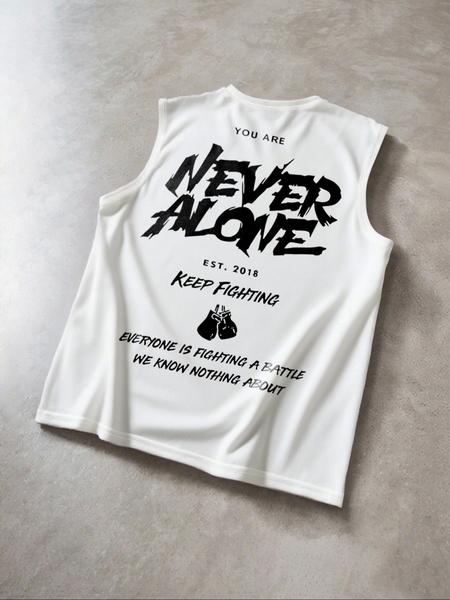 Men's Sleeveless Muscle Fitness Tank Top, Fashion Letter Print Casual Vest, Breathable Summer Underlayer Shirt, Comfortable Sportswear, Activewear, Sleeveless Gym Tops