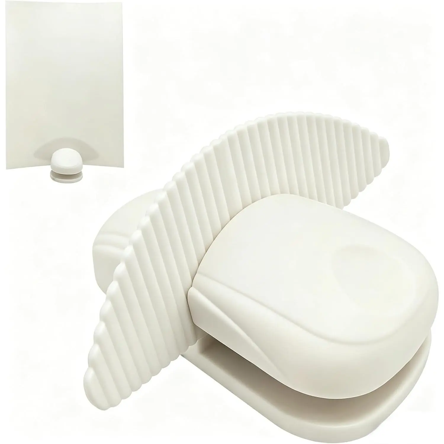 Portable Rectangular Base Desktop Document Holder Stand - Compact, A4 Size Fit, for Office Desk Typing and Reading, White