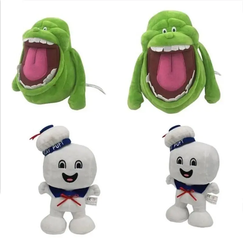 Marshmallow Man and Slimer stuffed Vintage Ghostbusters 3 Stay Puft Plush Bank Sailor stuffed Plush Toy Dollhristmas Gift 20CM