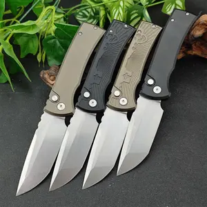 Pro- D2 Drop Point Blade Folding Knife, T6 Aluminum Handle, Tip-Up, Right Carry Pocket Clip, or Urban & Field Carry