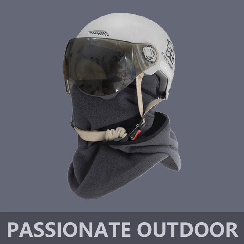 Outdoor Winter Warm Hat Neckband Integrated Cycling Mask Sports Ski Head Cover Neck Windproof Cold One-Piece Pullover Hat