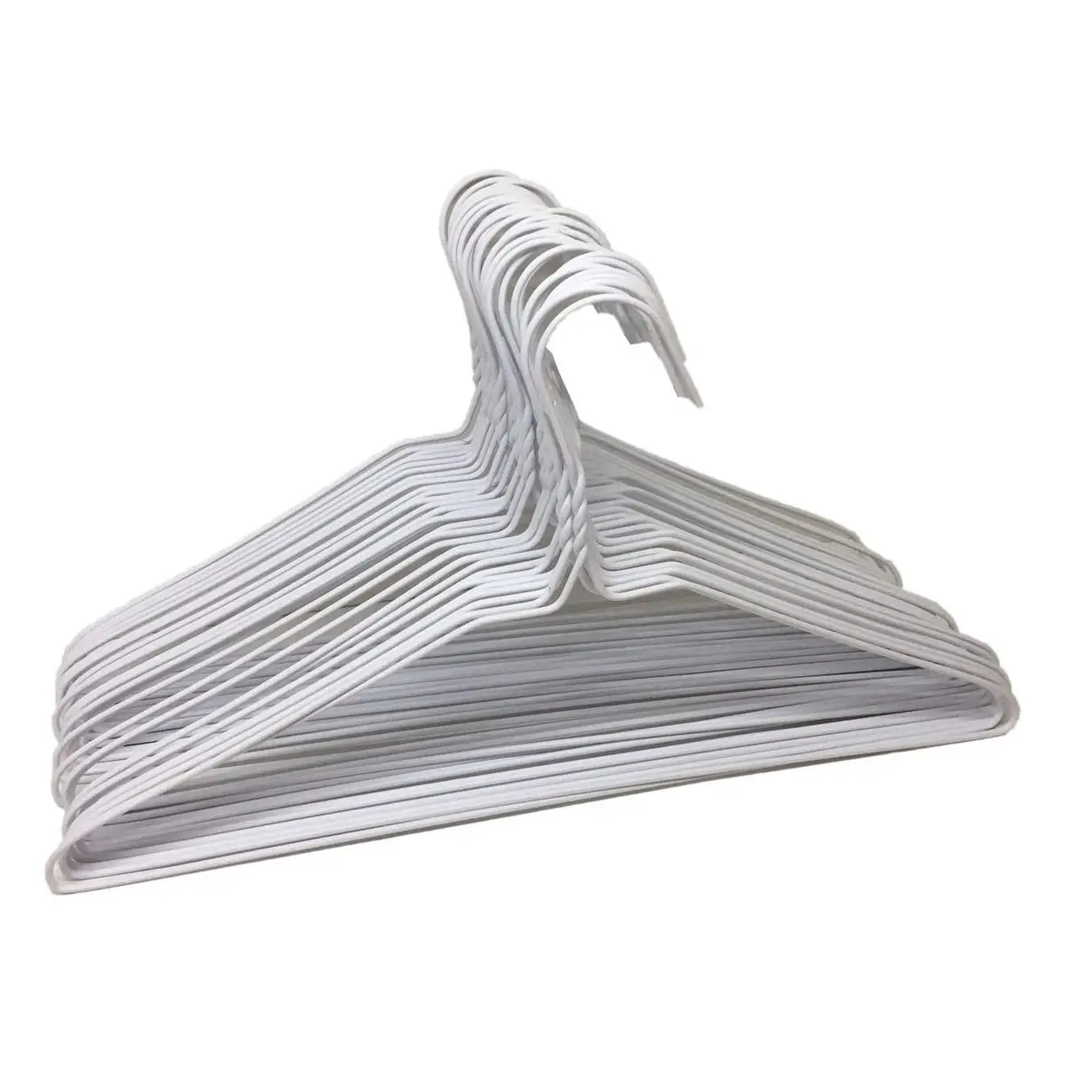 Steel Metal Wire Hangers, Pack of 30 Drip Dry Coat Clothes Hangers, 13-Gauge Steel Wire with Thin Plastic Coating