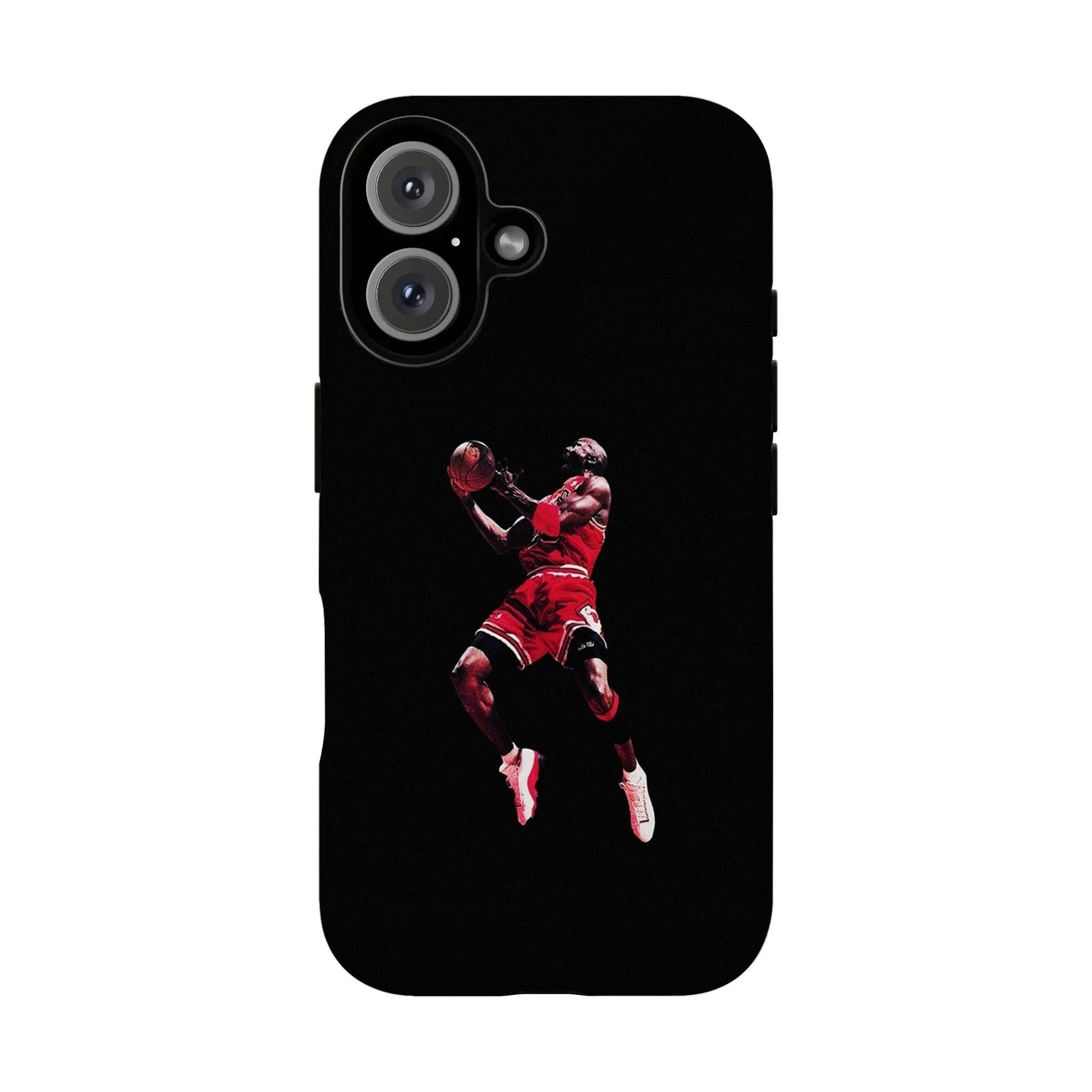 2-in-1 Jordan-Themed Phone Case with Integrated Screen Protector — Compatible with iPhone 12, 13, 14, 15, 16, 17 Series. Glossy, Shockproof, and Non-Yellowing Design — Ideal for Gifting.