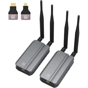 HDMI Transmitter and Receiver,1080P60fps  HDMI Extender 1000FT with IR, 9 Channels 5.8G Auto-Tuning,  Hdmi Output & Loop Out, for Streaming from STB, PC, DVD to TV,
