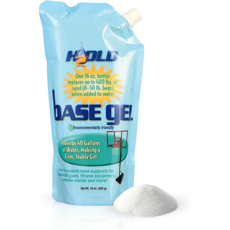 Outdoor sports 16 oz Basketball Anchor Base Polymer Gel, Replacement for Sand/Sandbags for Outdoor Sports Basketball Goal Bases, Indoor Sign Hoops & Portable Sports Pools, Easy to Use with Water
