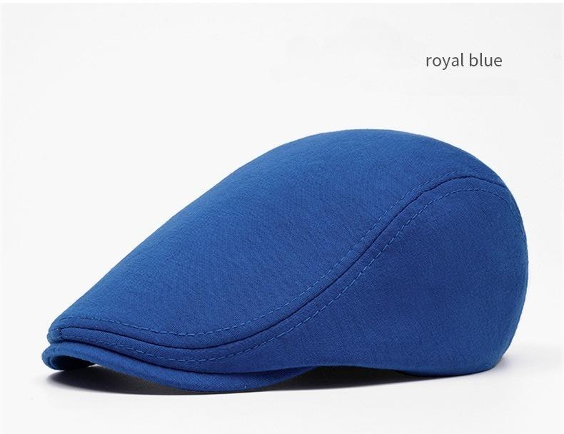 BIGWIG Men's Retro Cotton Flat Top Cap, Unisex Flat Top Sports Cap, Newsboy Cap, Gatsby Cap, Autumn/Winter Wool Plain Beret, Warm Front Cap, British Style Soft Top Newsboy Cap, Solid Color Hunting Cap, Driver's Cap