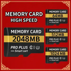 NEW PRO PLUS Smart Cart Memory Card 2048MB/1024MB/512MB/64MB High Speed Flash Memory SD Card Memory TF/SD Card For Tablet/Camera/Mobile Phone/Laptop/PC/Car Audio/Game Console/Audio -Store Your Files Securely!