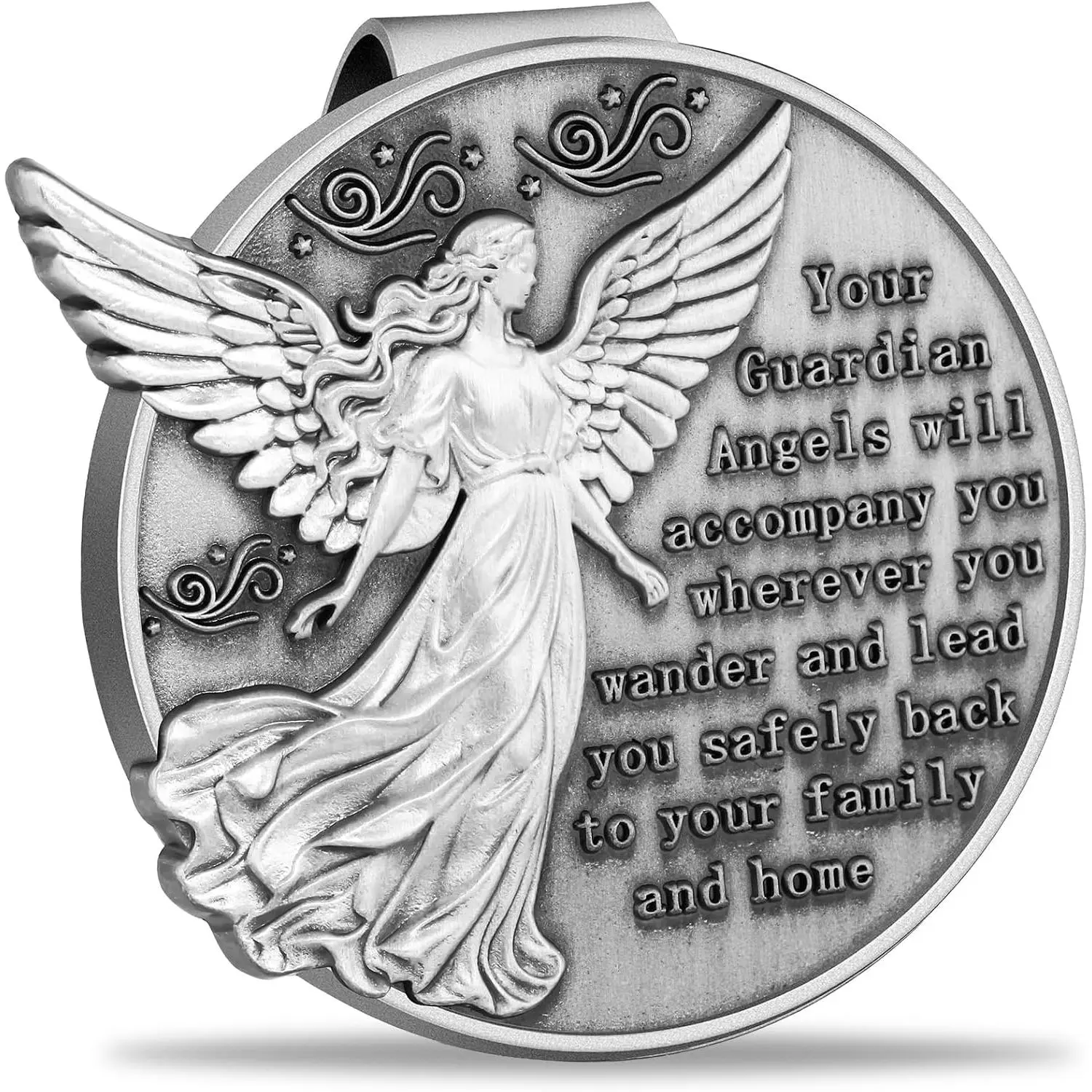 Guardian Angel Visor Clip for ,  Driver  1 Pack | Metal Christian  Accessories & Catholic Gifts for Women, Safe Travel Companion, Fits   Sun Visors