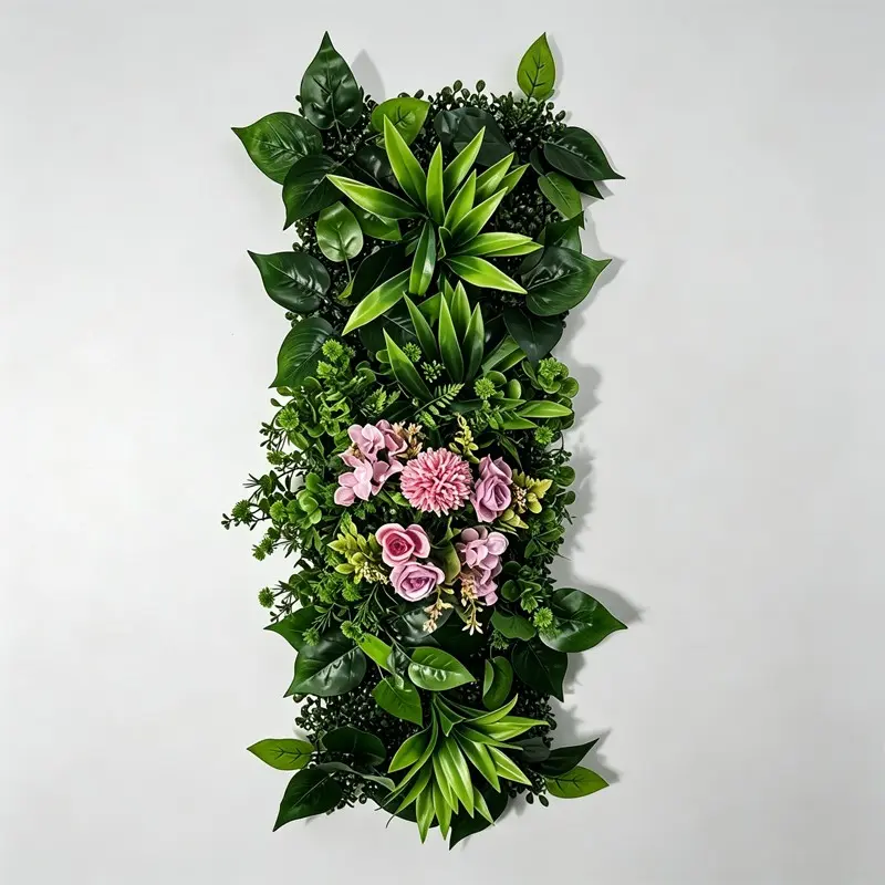 1PC Artificial Plant Wall Panel, Faux Plant Background Wall Decor for Home, Outdoor Garden Fence Lawn Decoration