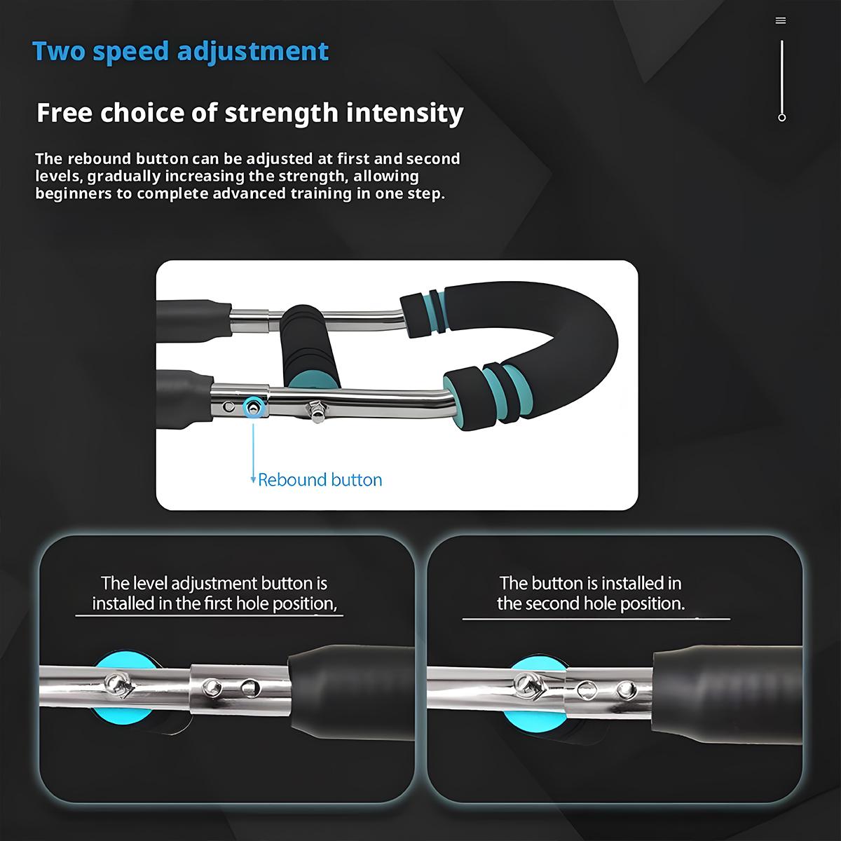 Portable Home Fitness Twister Arm Exerciser, Adjustable 60-110lbs Spring Workout Bar, Ideal for Forearm, Triceps & Chest Strength Training