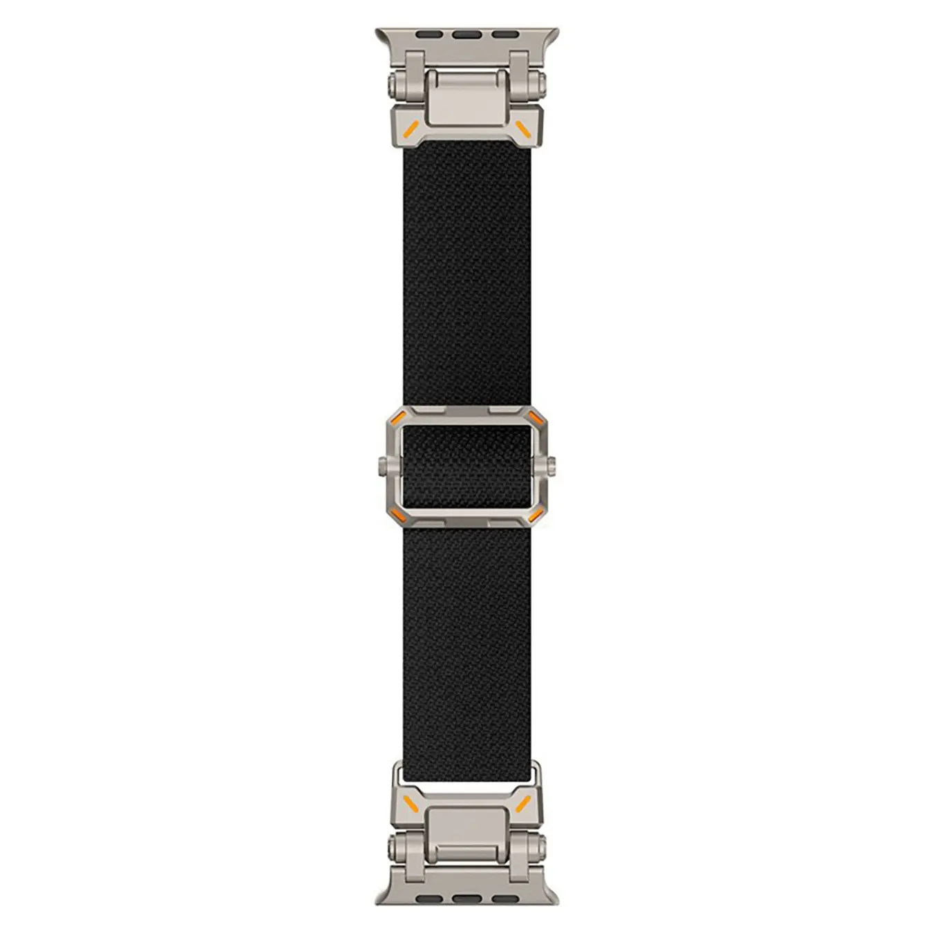 Articulated Titanium Nylon Band for Apple Watch Ultra, Woven Fabric Strap with Precision Hinge Connectors, Durable and Comfortable