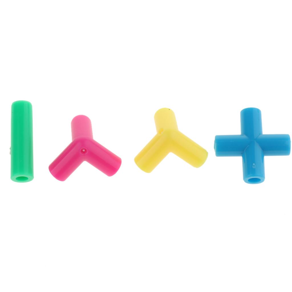 Blue Pink Random Color Box Of DIY 3D Shape Geometric Model Kid Math Geometry Educational Aids Learning Math Manipulatives Set