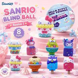 Sanrio Hello Kitty Blind Ball, Kawaii Kuromi Cinnamoroll Mystery Toy, Anime Fan Gift, Desk Decor, Collectible, Random Surprise Pick