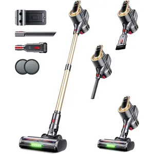 Cordless Vacuum Cleaner, 600W 50Kpa 65Mins Vacuum Cleaners for , Self-Standing Cordless Stick Vacuum with LED Display,Anti- Rechargeable  Vacuum for /Carpet/Hard Floor