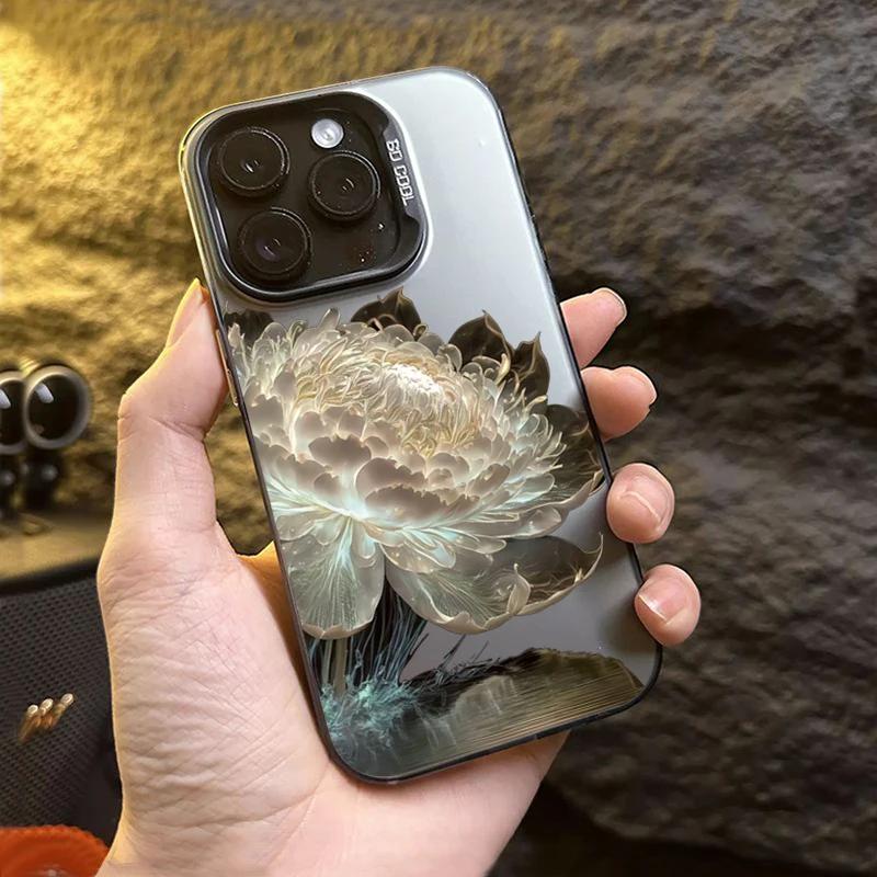 Oil White Lotus Painting Case For iPhone 16 15 13 12 11 14 Pro Max Mini XR XS 8 Plus Shockproof Bumper Cover - TikTok Shop Oil White Lotus Painting Case For iPhone 16 15 13 12 11 14 Pro Max Mini XR XS 8 Plus Shockproof Bumper Cover - TikTok Shop