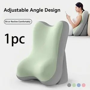 Ergonomic Memory Foam Pillow Set, Adjustable Padded Backrest, Ideal for Reading, Two-Piece Split Support Pillows, Anti-Slip Lumbar and Neck Pillows, Home Office Relaxation